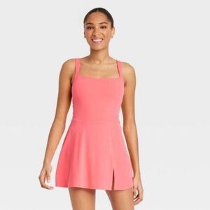 JoyLab Active Dress in Coral